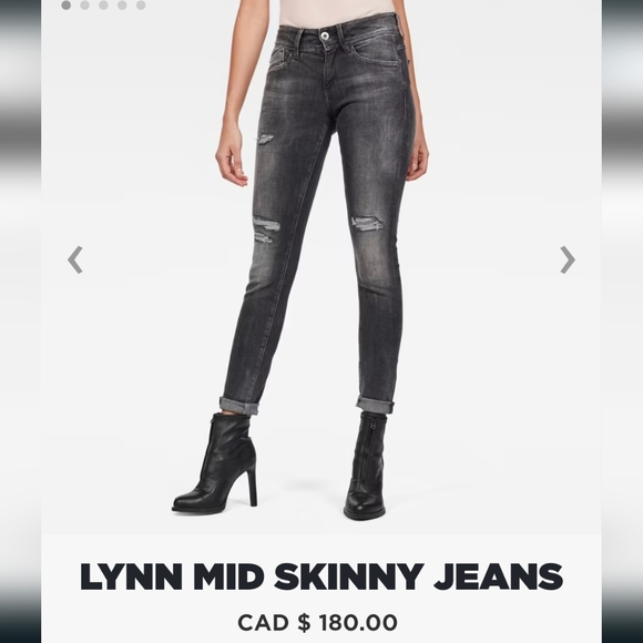 G-Star Lynn Mid Skinny Jeans Size 26x30 - Picture 1 of 11
